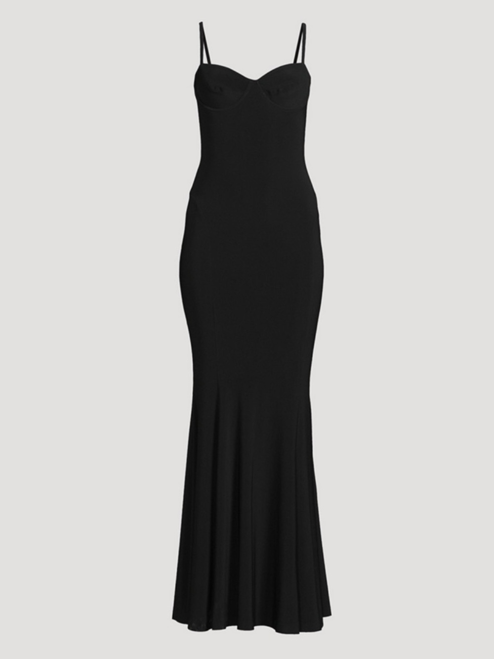 Norma Kamali NWT Sweetheart Underwire Fishtail Black Fit and Flare Gown size L